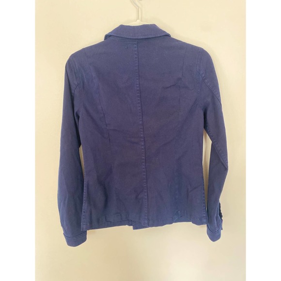 L’AGENCE Allison women’s navy double breasted denim jacket size small 0050 - Picture 8 of 16